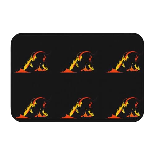 Bodenmatten-Saum, 40 x 60 WHJSHOP Feuerdrache unter dem Vulkandruck, rutschfest, tropfgeformter Boden, ideal leicht zu reinigen und resistent gegen Verblassen Bodenmatten-Saum, 40 x 60 WHJSHOP Feuerdrache unter dem Vulkandruck, rutschfest, tropfgeformter Boden, ideal leicht zu reinigen und resistent gegen Verblassen von WHJSHOP