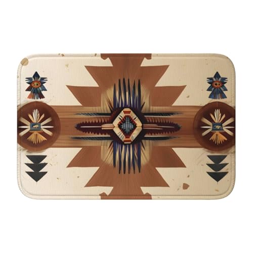 Bodenmatten-Saum, 40 x 60 WHJSHOP Indianer-Muster, rutschfest, tropfgeformt, ideal leicht zu reinigen und resistent gegen Verblassen Bodenmatten-Saum, 40 x 60 WHJSHOP Indianer-Muster, rutschfest, tropfgeformt, ideal leicht zu reinigen und resistent gegen Verblassen von WHJSHOP