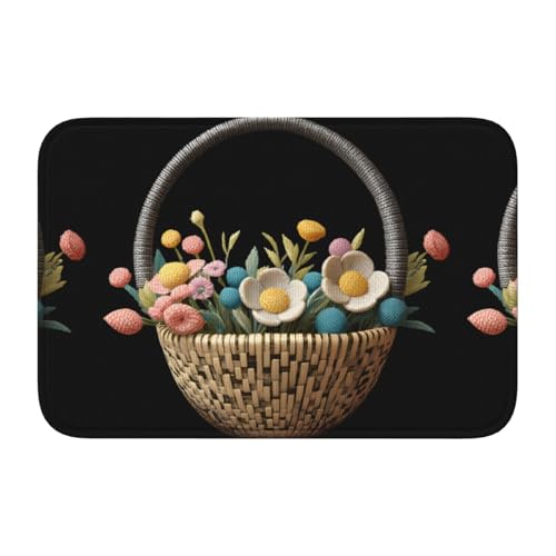 Bodenmatten-Saum, 40 x 60 WHJSHOP für Garn, Blumendruck, rutschfest, tropfgeformter Boden, ideal leicht zu reinigen und resistent gegen Verblassen Bodenmatten-Saum, 40 x 60 WHJSHOP für Garn, Blumendruck, rutschfest, tropfgeformter Boden, ideal leicht zu reinigen und resistent gegen Verblassen von WHJSHOP