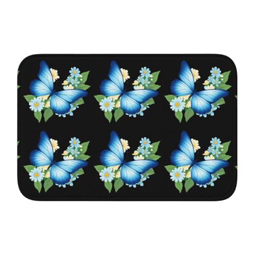 Bodenmatten-Saum, 40 x 60 WHJSHOP mit fluoreszierendem Schmetterling in den Blumen, rutschfest, tropfgeformter Boden, ideal leicht zu reinigen und resistent gegen Verblassen Bodenmatten-Saum, 40 x 60 WHJSHOP mit fluoreszierendem Schmetterling in den Blumen, rutschfest, tropfgeformter Boden, ideal leicht zu reinigen und resistent gegen Verblassen von WHJSHOP