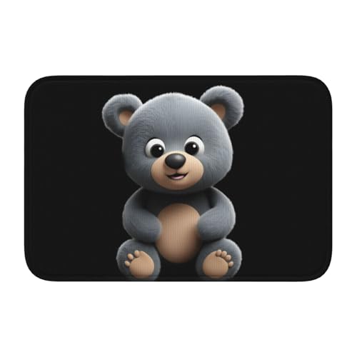 Bodenmatten-Saum, 40 x 60 WHJSHOP niedlicher kleiner Grizzlybär-Druck, rutschfest, tropfgeformter Boden, ideal leicht zu reinigen und resistent gegen Verblassen Bodenmatten-Saum, 40 x 60 WHJSHOP niedlicher kleiner Grizzlybär-Druck, rutschfest, tropfgeformter Boden, ideal leicht zu reinigen und resistent gegen Verblassen von WHJSHOP