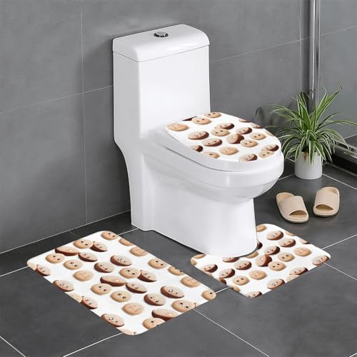 Rutschfeste Bodenmatte, 3er-Set, WHJSHOP Cartoon, klebrige Reiskugeln, U-förmige WC-Bodenmatte, fest befestigt, saugfähig und langlebig, dick und bequem Rutschfeste Bodenmatte, 3er-Set, WHJSHOP Cartoon, klebrige Reiskugeln, U-förmige WC-Bodenmatte, fest befestigt, saugfähig und langlebig, dick und bequem von WHJSHOP