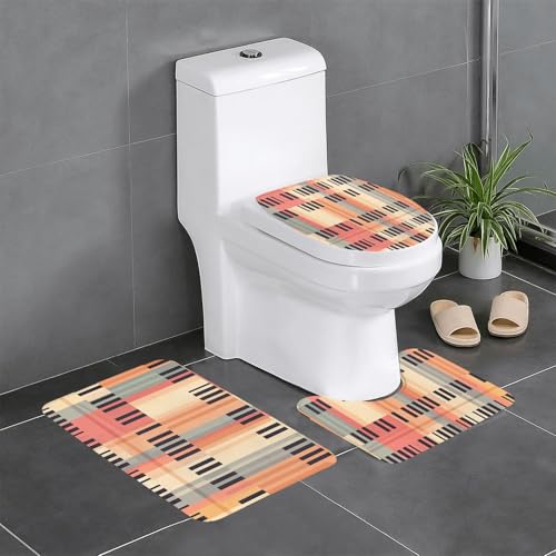 Rutschfeste Bodenmatte, 3er-Set, WHJSHOP Klavierdruck, U-förmige WC-Bodenmatte, fest befestigt, saugfähig und langlebig, dick und bequem Rutschfeste Bodenmatte, 3er-Set, WHJSHOP Klavierdruck, U-förmige WC-Bodenmatte, fest befestigt, saugfähig und langlebig, dick und bequem von WHJSHOP