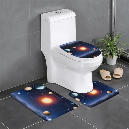 Rutschfeste Bodenmatte 3er-Set WHJSHOP Sternenhimmel Druck U-förmige WC-Bodenmatte, fest befestigt, saugfähig und langlebig, dick und bequem Rutschfeste Bodenmatte 3er-Set WHJSHOP Sternenhimmel Druck U-förmige WC-Bodenmatte, fest befestigt, saugfähig und langlebig, dick und bequem von WHJSHOP