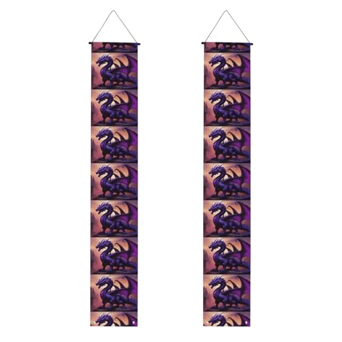WHJSHOP Banner für Abschlussfeiern, Veranda mit Drachen, robust, langlebig, waschbar und wiederverwendbar, 30,5 x 180 cm von WHJSHOP
