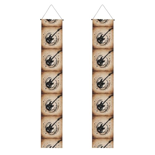 WHJSHOP Banner für Gitarre, Bass, Musikinstrumente, Druck, Abschluss, Veranda, stabil, langlebig, waschbar und wiederverwendbar, 30,5 x 180,9 cm von WHJSHOP