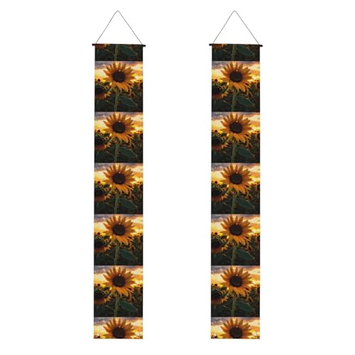 WHJSHOP Banner mit Sonnenblumen-Motiv, robust, langlebig, waschbar und wiederverwendbar, 30,5 x 180 cm von WHJSHOP