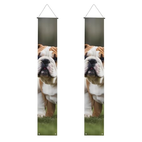 WHJSHOP Banner mit englischen Bulldoggen – robust, langlebig, waschbar und wiederverwendbar, Abschlussdekoration, 30,5 x 180,9 cm WHJSHOP Banner mit englischen Bulldoggen – robust, langlebig, waschbar und wiederverwendbar, Abschlussdekoration, 30,5 x 180,9 cm von WHJSHOP