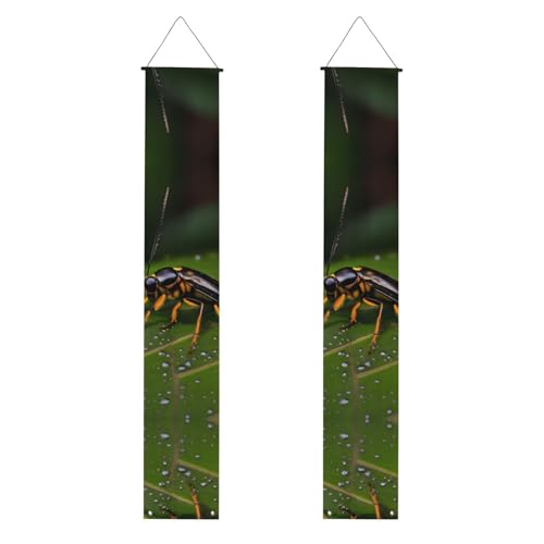 WHJSHOP Banner zum Schulabschluss, Motiv: Insekten auf Blättern, robust, langlebig, waschbar und wiederverwendbar, 30,5 x 180 cm von WHJSHOP