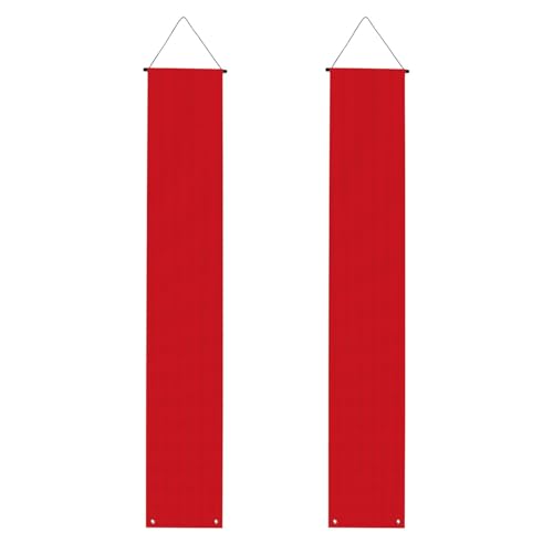 WHJSHOP Einfarbiges, rotes Banner für Abschlussfeiern, Veranda, robust, langlebig, waschbar und wiederverwendbar, 30,5 x 180 cm von WHJSHOP