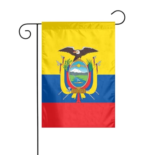 WHJSHOP Flagge von Ecuador, Gartenflagge, Hofdekoration, 30,5 x 45,7 cm, dick, langlebig von WHJSHOP