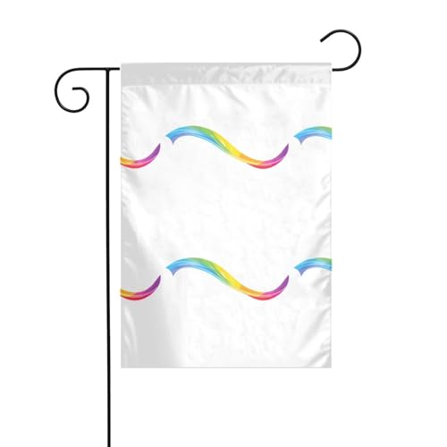 WHJSHOP Fließendes Regenbogenbild, Gartenflagge, Hofdekoration, 30,5 x 45,7 cm, dick, langlebig WHJSHOP Fließendes Regenbogenbild, Gartenflagge, Hofdekoration, 30,5 x 45,7 cm, dick, langlebig von WHJSHOP