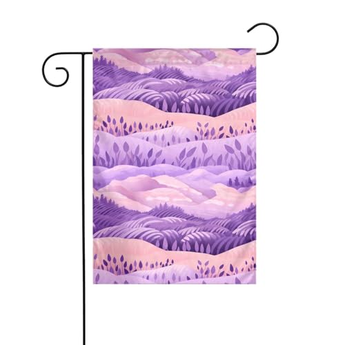 WHJSHOP Lavendelfelder, Gartenflagge, Hofdekoration, 30,5 x 45,7 cm, dick, langlebig von WHJSHOP