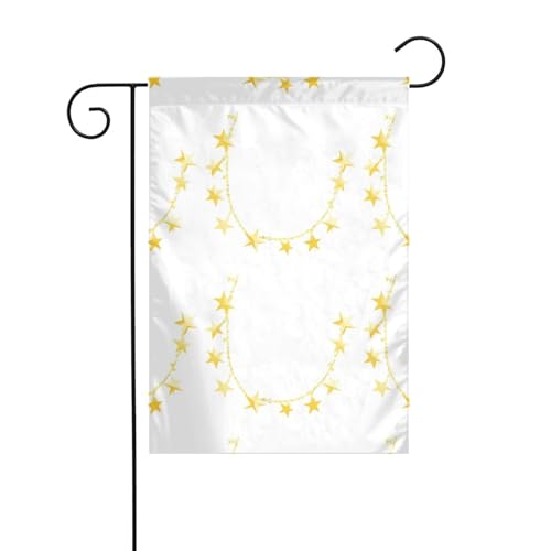 WHJSHOP Modische Sternkette, Gartenflagge, Hofdekoration, 30,5 x 45,7 cm, dick, langlebig von WHJSHOP
