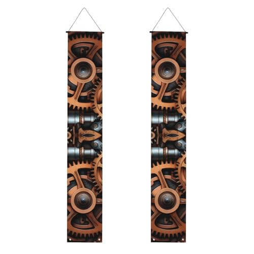 WHJSHOP Steampunk mechanische Zahnräder Bild Abschluss Veranda Banner – stabil, langlebig, waschbar und wiederverwendbar, Abschlussdekoration für Partys, Zeremonien, Haustüren WHJSHOP Steampunk mechanische Zahnräder Bild Abschluss Veranda Banner – stabil, langlebig, waschbar und wiederverwendbar, Abschlussdekoration für Partys, Zeremonien, Haustüren von WHJSHOP