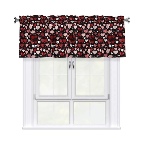 WHJSSF Bedruckter Vorhang mit kurzer Stange, 137,2 x 45,7 cm, für Küche, Bad, Waschküche und Studio-Fenster, mit Lichtfilterung WHJSSF Bedruckter Vorhang mit kurzer Stange, 137,2 x 45,7 cm, für Küche, Bad, Waschküche und Studio-Fenster, mit Lichtfilterung von WHJSSF
