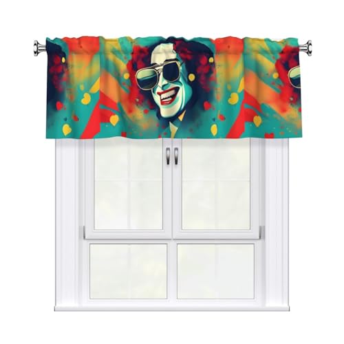 WHJSSF Happy Halloween Day Druckvorhang mit kurzer Stange, 137,2 x 45,7 cm, für Küche, Bad, Waschküche und Studio-Fenster, mit Lichtfilterung WHJSSF Happy Halloween Day Druckvorhang mit kurzer Stange, 137,2 x 45,7 cm, für Küche, Bad, Waschküche und Studio-Fenster, mit Lichtfilterung von WHJSSF