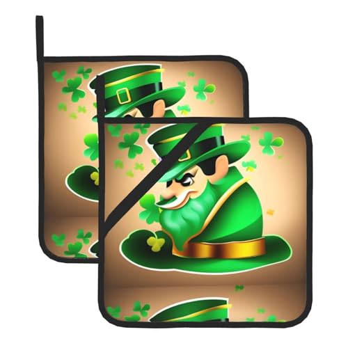 WHJSSF Happy St. Patrick's Day Prints Quadratische isolierte Topfmatte, 2-teilig, dick, langlebig, für Wärmeisolierung für Mikrowelle, Backofen und Grillen im Freien WHJSSF Happy St. Patrick's Day Prints Quadratische isolierte Topfmatte, 2-teilig, dick, langlebig, für Wärmeisolierung für Mikrowelle, Backofen und Grillen im Freien von WHJSSF