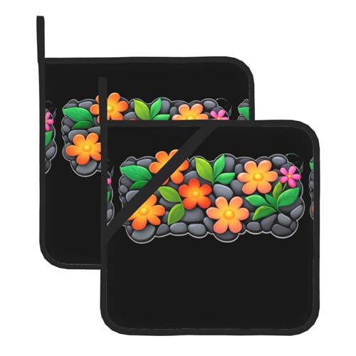 WHJSSF Kopfsteinpflasterblumen-Drucke, quadratisch, isoliert, Topfmatte, 2-teilig, dick, langlebig, für Wärmedämmung, für Mikrowelle, Backofen und Grillen im Freien WHJSSF Kopfsteinpflasterblumen-Drucke, quadratisch, isoliert, Topfmatte, 2-teilig, dick, langlebig, für Wärmedämmung, für Mikrowelle, Backofen und Grillen im Freien von WHJSSF