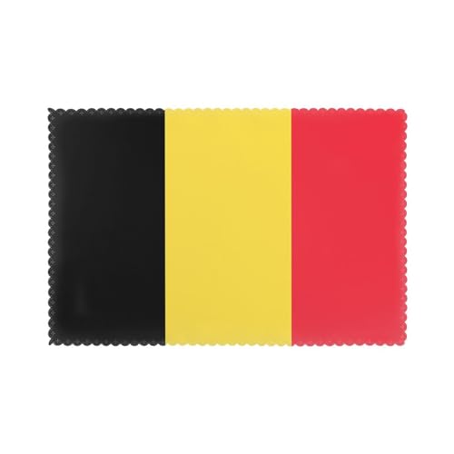 WHJSSF Platzsets mit Flagge von Belgien, für Esstisch, 6 Stück, dickes und stabiles Design für hervorragende Verschleißfestigkeit, gute Faltenbeständigkeit WHJSSF Platzsets mit Flagge von Belgien, für Esstisch, 6 Stück, dickes und stabiles Design für hervorragende Verschleißfestigkeit, gute Faltenbeständigkeit von WHJSSF