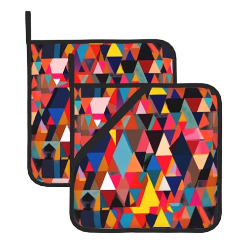 WHJSSF Quadratische, isolierte Topfmatte, geometrische Puzzle-Drucke, 2-teilig, dick, langlebig, für Wärmedämmung, für Mikrowelle, Backofen und Grillen im Freien WHJSSF Quadratische, isolierte Topfmatte, geometrische Puzzle-Drucke, 2-teilig, dick, langlebig, für Wärmedämmung, für Mikrowelle, Backofen und Grillen im Freien von WHJSSF