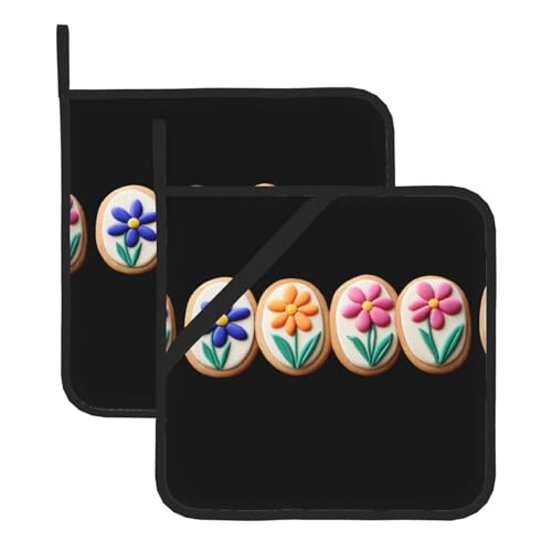WHJSSF Quadratische isolierte Topfmatte mit Blumeneinlage, 2-teilig, dick, langlebig, für Wärmeisolierung für Mikrowelle, Backofen und Grillen im Freien WHJSSF Quadratische isolierte Topfmatte mit Blumeneinlage, 2-teilig, dick, langlebig, für Wärmeisolierung für Mikrowelle, Backofen und Grillen im Freien von WHJSSF