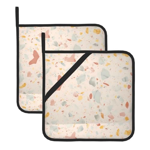 WHJSSF Terrazzo Marmor-Pastelldrucke, quadratisch, isoliert, Topfmatte, 2-teilig, dick, langlebig, für Wärmedämmung, für Mikrowelle, Backofen und Grillen im Freien WHJSSF Terrazzo Marmor-Pastelldrucke, quadratisch, isoliert, Topfmatte, 2-teilig, dick, langlebig, für Wärmedämmung, für Mikrowelle, Backofen und Grillen im Freien von WHJSSF
