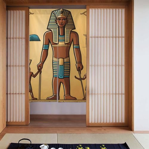 WHJSSF Türvorhang aus der antiken Ägypten-Stamm-Serie, bedruckt, Trennwand, Privatsphäre, geeignet für Küche, Bad, Zimmer, 86,4 x 142,2 cm WHJSSF Türvorhang aus der antiken Ägypten-Stamm-Serie, bedruckt, Trennwand, Privatsphäre, geeignet für Küche, Bad, Zimmer, 86,4 x 142,2 cm von WHJSSF