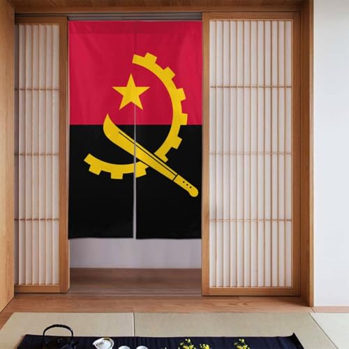 WHJSSF Türvorhang mit Angola-Flagge, bedruckt, Trennwand, Privatsphäre, geeignet für Küche, Bad, Zimmer, 86,4 x 142,2 cm WHJSSF Türvorhang mit Angola-Flagge, bedruckt, Trennwand, Privatsphäre, geeignet für Küche, Bad, Zimmer, 86,4 x 142,2 cm von WHJSSF