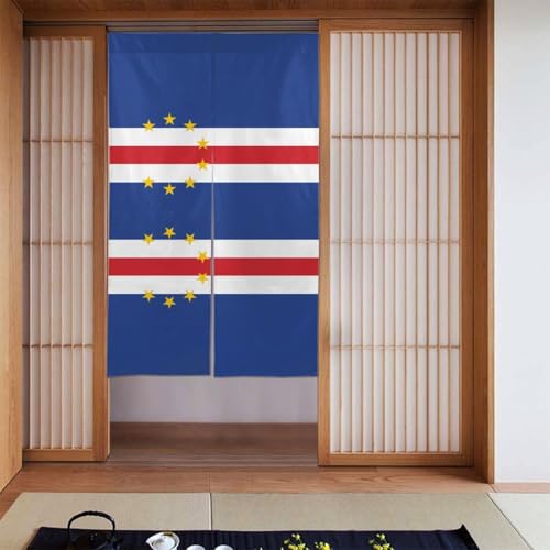WHJSSF Türvorhang mit Flagge von Kapverden, bedruckt, Trennwand, Privatsphäre, geeignet für Küche, Bad, Zimmer, 86,4 x 142,2 cm WHJSSF Türvorhang mit Flagge von Kapverden, bedruckt, Trennwand, Privatsphäre, geeignet für Küche, Bad, Zimmer, 86,4 x 142,2 cm von WHJSSF