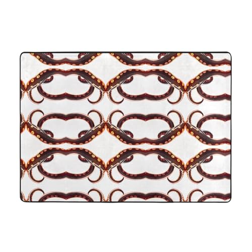 WHJWZY Carpet 203,2 x 147,3 cm – Flanell-Teppich für Wohnzimmer, Büro und mehr, Oktopus-Tentakel, Bild WHJWZY Carpet 203,2 x 147,3 cm – Flanell-Teppich für Wohnzimmer, Büro und mehr, Oktopus-Tentakel, Bild von WHJWZY