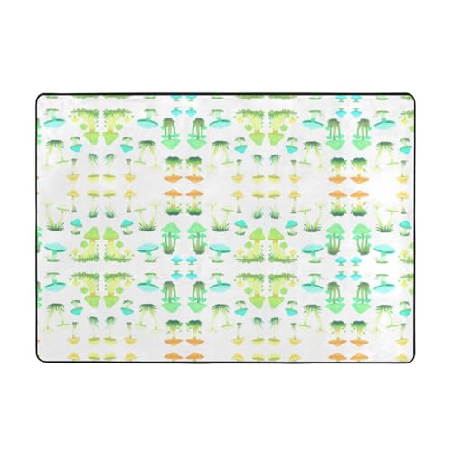 WHJWZY Carpet Flanell-Teppich für Wohnzimmer, Büro und mehr, 203,2 x 147,3 cm, Neon-Pilz-Bild WHJWZY Carpet Flanell-Teppich für Wohnzimmer, Büro und mehr, 203,2 x 147,3 cm, Neon-Pilz-Bild von WHJWZY