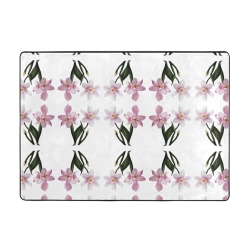 WHJWZY Carpet Flanell-Teppich für Wohnzimmer, Büro und mehr, 203,2 x 147,3 cm, rosa Lilienbild WHJWZY Carpet Flanell-Teppich für Wohnzimmer, Büro und mehr, 203,2 x 147,3 cm, rosa Lilienbild von WHJWZY