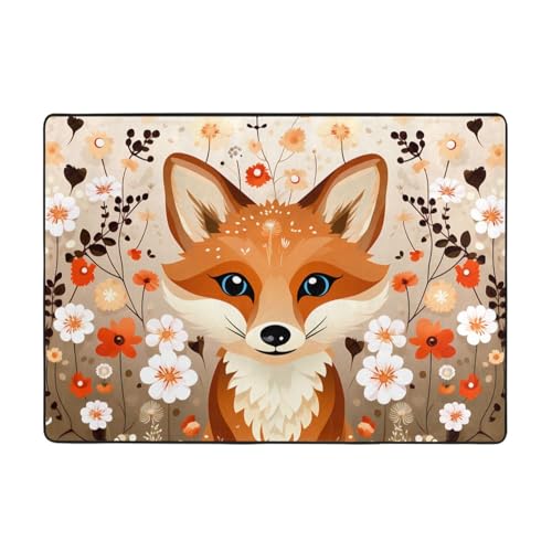 WHJWZY Carpet Flanell-Teppich für Wohnzimmer, Büro und mehr, Motiv: Fuchs im Busch, 203,2 x 147,3 cm WHJWZY Carpet Flanell-Teppich für Wohnzimmer, Büro und mehr, Motiv: Fuchs im Busch, 203,2 x 147,3 cm von WHJWZY