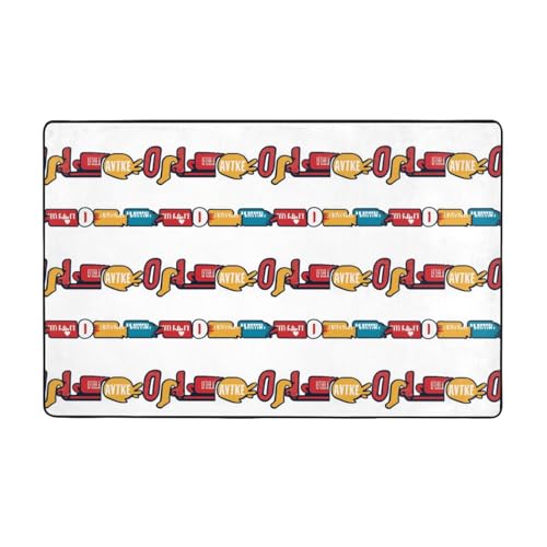WHJWZY Teppich, Flanell-Teppich für Wohnzimmer, Büro und mehr, 152,4 x 99,1 cm, Buchstabendruckbild WHJWZY Teppich, Flanell-Teppich für Wohnzimmer, Büro und mehr, 152,4 x 99,1 cm, Buchstabendruckbild von WHJWZY