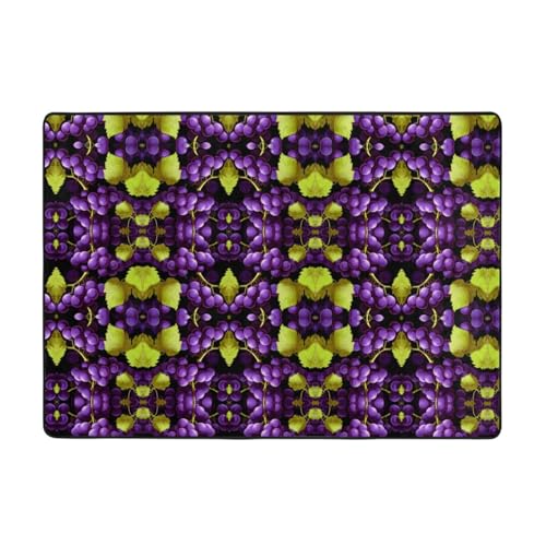 WHJWZY Teppich, Flanell-Teppich für Wohnzimmer, Büro und mehr, 203,2 x 147,3 cm, Traubendruck WHJWZY Teppich, Flanell-Teppich für Wohnzimmer, Büro und mehr, 203,2 x 147,3 cm, Traubendruck von WHJWZY