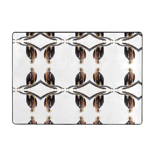 WHJWZY Teppich, Flanell-Teppich für Wohnzimmer, Büro und mehr, Adler auf einem Ast, 203,2 x 147,3 cm WHJWZY Teppich, Flanell-Teppich für Wohnzimmer, Büro und mehr, Adler auf einem Ast, 203,2 x 147,3 cm von WHJWZY