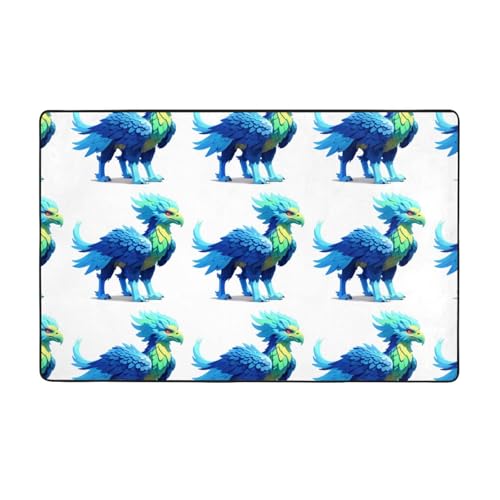 WHJWZY Teppich, Flanell-Teppich für Wohnzimmer, Büro und mehr, Pixel-Griffin-Bild, 152,4 x 99,1 cm WHJWZY Teppich, Flanell-Teppich für Wohnzimmer, Büro und mehr, Pixel-Griffin-Bild, 152,4 x 99,1 cm von WHJWZY