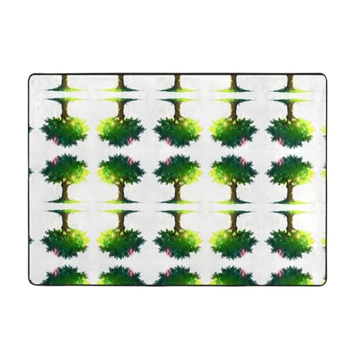 WHJWZY Teppich, Flanell-Teppich für Wohnzimmer, Büro und mehr, großer Baum in der Sonne, 203,2 x 147,3 cm WHJWZY Teppich, Flanell-Teppich für Wohnzimmer, Büro und mehr, großer Baum in der Sonne, 203,2 x 147,3 cm von WHJWZY