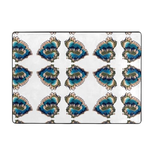 WHJWZY Teppich, Flanell-Teppich für Wohnzimmer, Büro und mehr, mediterranes Bild, 203,2 x 147,3 cm WHJWZY Teppich, Flanell-Teppich für Wohnzimmer, Büro und mehr, mediterranes Bild, 203,2 x 147,3 cm von WHJWZY