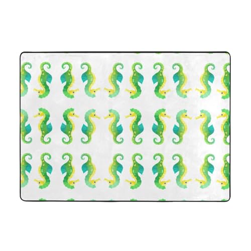 WHJWZY Teppich, Flanell-Teppich für Wohnzimmer, Büro und mehr, minimalistisches Seepferdchen-Bild WHJWZY Teppich, Flanell-Teppich für Wohnzimmer, Büro und mehr, minimalistisches Seepferdchen-Bild von WHJWZY