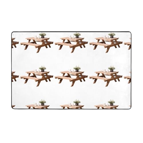 WHJWZY Teppich 152,4 x 99,1 cm – Flanell-Teppich für Wohnzimmer, Büro und mehr, einfaches kleines Teetisch-Muster WHJWZY Teppich 152,4 x 99,1 cm – Flanell-Teppich für Wohnzimmer, Büro und mehr, einfaches kleines Teetisch-Muster von WHJWZY