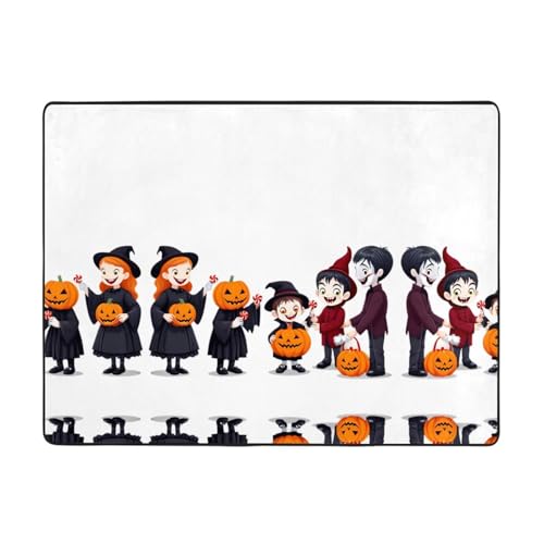 WHJWZY Teppich 160 x 121,9 cm – Flanell-Teppich für Wohnzimmer, Büro und mehr, Halloween-Süßigkeiten-Druck WHJWZY Teppich 160 x 121,9 cm – Flanell-Teppich für Wohnzimmer, Büro und mehr, Halloween-Süßigkeiten-Druck von WHJWZY