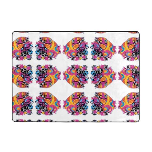 WHJWZY Teppich 203,2 x 147,3 cm – Flanell-Teppich für Wohnzimmer, Büro und mehr, Graffiti-Soul-Druck WHJWZY Teppich 203,2 x 147,3 cm – Flanell-Teppich für Wohnzimmer, Büro und mehr, Graffiti-Soul-Druck von WHJWZY