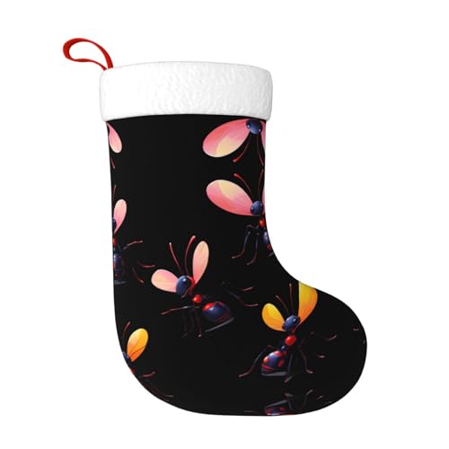 WHJWZY Weihnachtsschmuck Strumpf – für festliche Tage, Feiertage, Partys, Weihnachten, Halloween und Neujahr, abstrakter Ameisen-Druck von WHJWZY