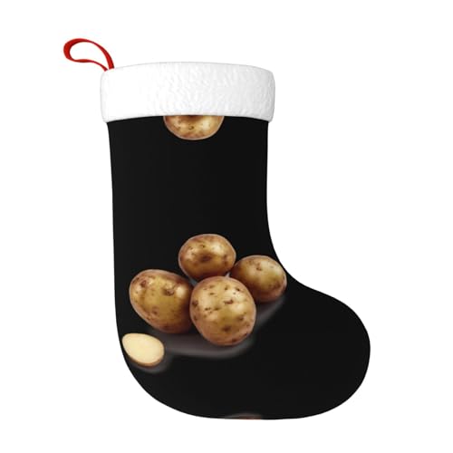 WHJWZY Weihnachtsschmuck Strumpf – für festliche Tage, Feiertage, Partys, Weihnachten, Halloween und Neujahr, frische Kartoffeln drucken von WHJWZY
