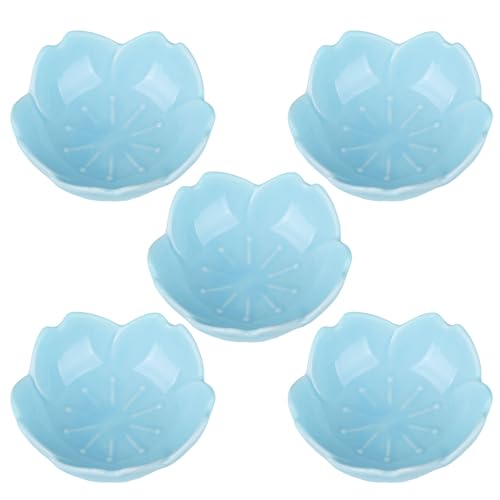 WHJY Blue Cherry Blossom Dish Set, Cute Pink Ceramic Plates Sauce Seasoning Dish Sushi Dish Soja Dipping Bowl Dessert Appetizer Plates Serving Dish for Kitchen Home - 5er Set WHJY Blue Cherry Blossom Dish Set, Cute Pink Ceramic Plates Sauce Seasoning Dish Sushi Dish Soja Dipping Bowl Dessert Appetizer Plates Serving Dish for Kitchen Home - 5er Set von WHJY
