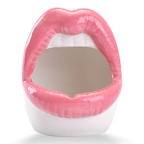 WHJY Sexy Lips Übertopf aus Keramik, für Sukkulenten, Rosa von WHJY