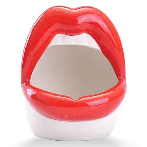 WHJY Sexy Lips Übertopf aus Keramik, für Sukkulenten, Rot von WHJY
