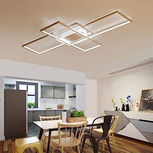 WHLL moderne deckenleuchten，wohnzimmerlampe led，wohnzimmer lampe decke，with Remote Control, Dimmable, 3000 K - 6000 K,deckenleuchte led(weiß, 105 cm) [Energy Class E] von WHLL